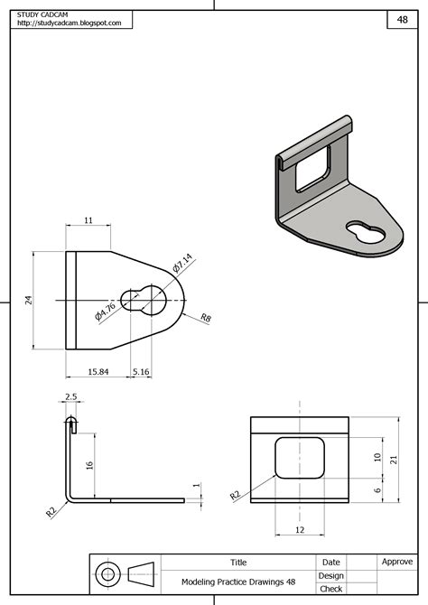 sheet metal drawings for practice